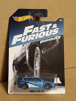 Hot Wheels 2017 Walmart Exclusive 8/8 Fast & Furious Subaru WRX STI Blue • $4.99