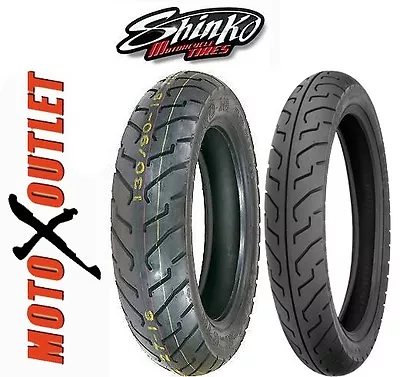 HARLEY SPORTSTER Motorcycle Tires 100/90-19 FRONT 130/90-16 REAR Set Shinko 712 • $199.99