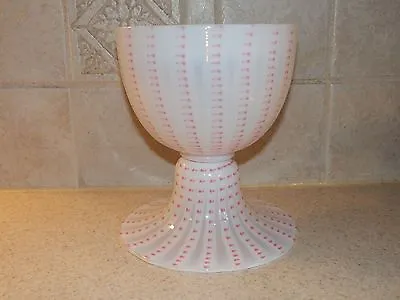 $399.99 • Buy Libbey Nash Art Glass Chalice Footed Bowl Opalescent Zipper Pattern 6 