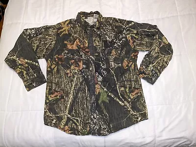 MOSSY OAK Break-up Men’s Button Up Camo Shirt XL USA  • $22.50