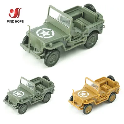 £4.37 • Buy 1/48 WW2 Willys Jeep Assemble Model Military Vehicle Model Toy Car Collections