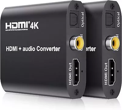 UHD 4K HDMI Audio Extractor Splitter 5.1CH Toslink SPDIF Coaxial R/L Converter  • $24.99