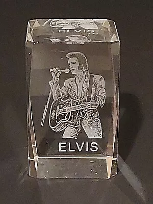 Vtg Elvis Presley Lasered  Paperweight Figurine Icon Musician  MINT • $35.95