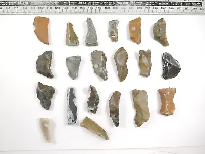 20 Mesolithic Neolithic Microlith Stone Age Flint Tools Scrapers Essex LOT 4 • $12.42