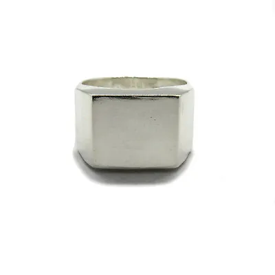 Genuine Sterling Silver Men's Signet Ring Hallmarked Solid 925 R001892 Empress • $44.26