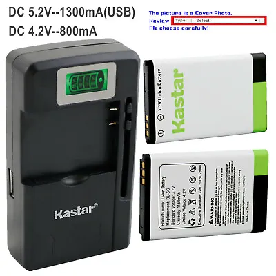 $6.99 • Buy Kastar BL-5C Battery Charger For NOKIA 3100 3105 3120 3600 3620 3650 3660 5140