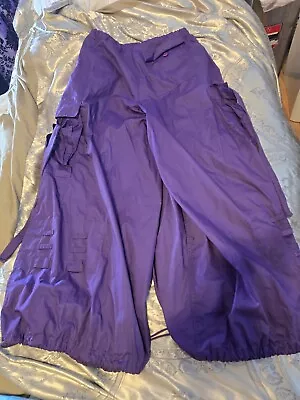 Cargo Purple XS UFO Wide Leg Pants Lightly Used Like Dolls Kill Raver  • $75