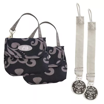 2pk Demdaco Pacifier Pouches LillyBit Baby Bag For Mom Small Holder Travel Tote • $12.95