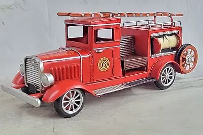 Tin Metal SO Prairie Firetruck Replica Toy Model Fire Dept Truck Length 14  Sale • $99.95