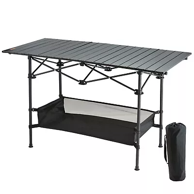 VEVOR Folding Portable Camping Table Aluminum Outdoor Table Storage & Carry Bag • $71.99