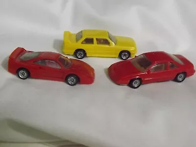 Lot Of 3 Monogram Model Cars Red Ferrari & A Yellow & Another Red Car • $17.98