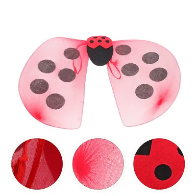  Ladybug Wings Costume Props Carnival Baby Costumes Fairy Dress Up Make • £10.48