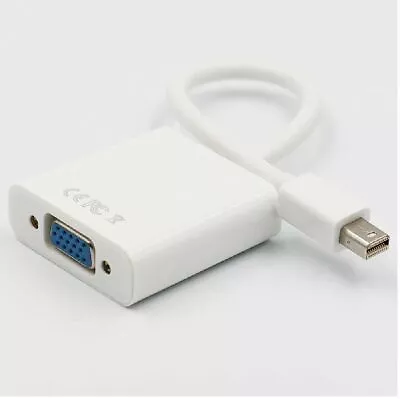 Mini Display Port DP Thunderbolt Male To VGA Female Cable Adapter S247 • £4.16