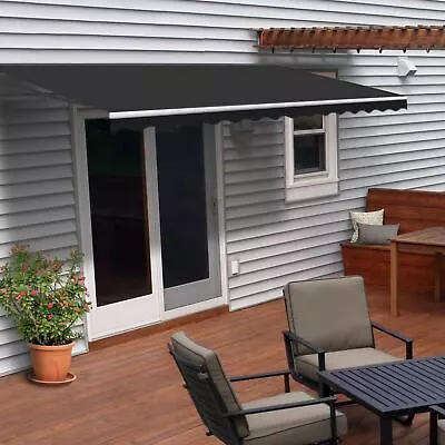 ALEKO Retractable Motorized Home Patio Canopy Awning 13'x10' Black Color • $351.20