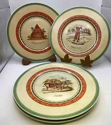 Set Of 4 Villeroy & Boch FESTIVE MEMORIES Winter Treats Salad / Dessert Plates • $69.99