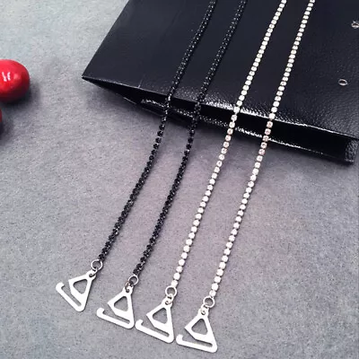£3.59 • Buy Adjustable Detachable Bra Straps Rhinestone Diamante Pearl Metal Invisible
