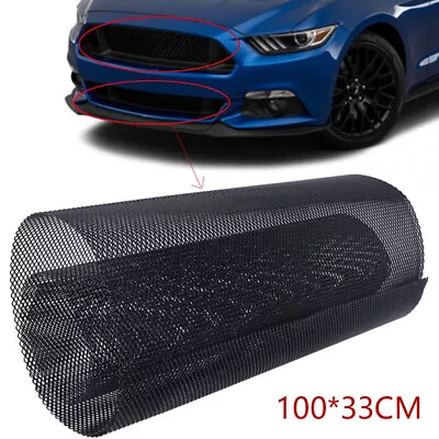 Metal Car Bumper Vent Aluminium Rhombic Grille Net 6x12mm 100x33cm Grill Mesh • £13.99