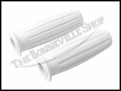 1960's VINTAGE AMAL TYPE WHITE HANDLEBAR GRIPS TRIUMPH NORTON BSA PN# TBS-0083B • $20.19