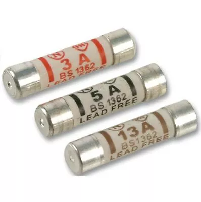 Cartridge Fuses Mixed 13 Amp 3 Amp 5 Amp Mains Plug Household Ceramic BS1362 • £1.29