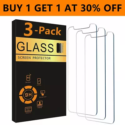 3-PACK For IPhone 15 14 13 12 11 Pro Max XR Max Tempered Glass Screen Protector • $5.45