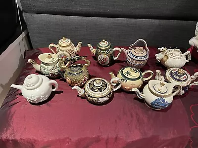 Collectable Ceramic Nini Elizabeth Hall Miniature Teapots  Mayfair Edition-bundl • £15