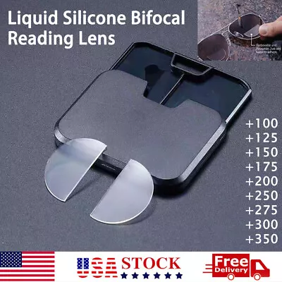 Stick-on Bifocal Reading Lenses Magnifying Reader Lenses For Sunglasses/Glasses • $10.22