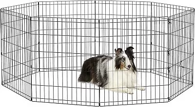 2024 World Pet Products 30  Foldable Black Metal Dog Exercise Pen No Door • $36.09