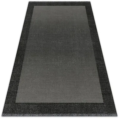 £146.62 • Buy Outdoor Patio Vinyl Scandinavian Rug Decor Floor Mat Grey Frame 140x210