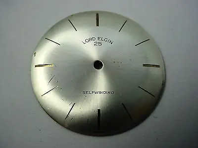 29.98mm Pearl Lord Elgin 25 Selfwinding Vintage Watch Dial Gold Stick Markers • $39