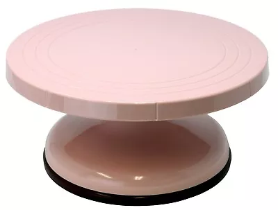 10.5 Inch Rotating Cake Decorating Turntable -Pink Plastic -Banding Wheel-Sturdy • $29.99