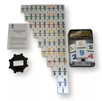 Numbered Dominoes Double Nine 20 Domino Games Mexican Train 55 Color Numbers • $9.99