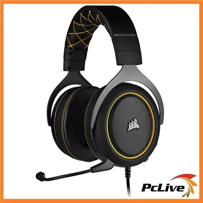 $119.90 • Buy Corsair HS60 PRO Gaming Headset Yellow 7.1 Surround Sound Microphone