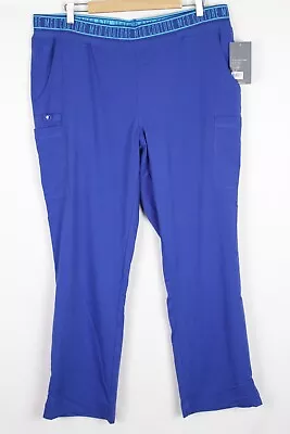 Med Couture Women's Scrub Pants Touch 2 Cargo Pocket Size XL Galaxy Blue 7739 • $27.19