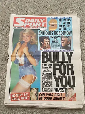 Daily Sport Newspaper 20th March 1993 Page 3 Sam Samantha Fox • £14.99