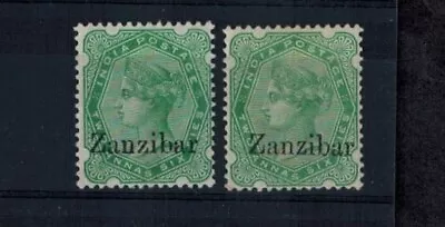 Zanzibar 1895-98 SG 8 2 1/2A Yellow Green Mint VF CV L18 • $13