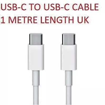 USB C To USB C Cable Fast Charging 60W High Speed Charger PD Data Sync For IPad • £2.39