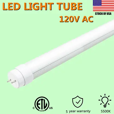 6PACK 120V F15T8 LED Tube 18 CW Fluorescent BulbRotated End Caps Daylight 5500K • $95.94