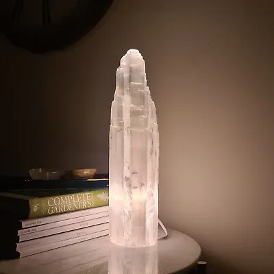 £28.95 • Buy Selenite Crystal Lamp Cleansing Mountain Tower Lamp Great For Home Decoration UK