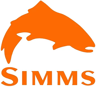 Simms Fishing Outdoor Sports Trout Vinyl Decal Sticker Window Cooler Orange • $4.70