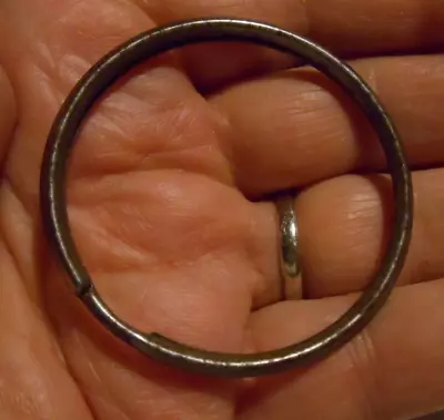 Vintage Used Large 2  Steel Split Key Ring Nice Age Patina • $6.99