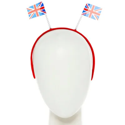 Unisex Novelty Fancy Dress Union Jack Flag Deeley Bopper Headband Alice Band • £3.49