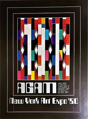 $600 • Buy YAACOV AGAM Original Lithograph 1980 MARTIN LAWRENCE Graphics New York Art Expo
