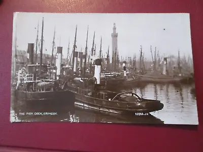 £3.99 • Buy Vintage Postcard Of The Fish Dock, Grimsby (Unposted) With Boats 93866 RP