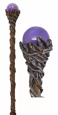 Merlin The Wizard Sorcerer Twisted Vines Staff With Purple Orb Handle 67  Long • $60.99