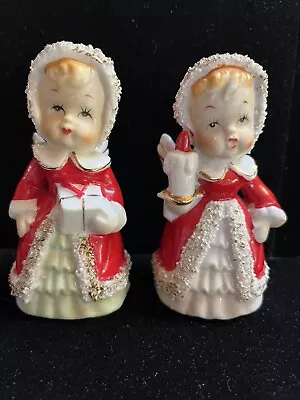 Vintage Lefton Christmas Angel Bell Figurines ~ Lot Of 2 ~ Japan • $39.99