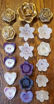 Lot Of 18 Flower Heart  Floating Candles New And Used • $9