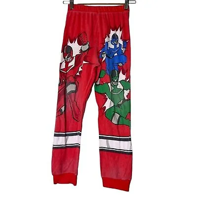 $25 • Buy Vintage Power Rangers Red Pajama Pants Only 2001 Snug Fit