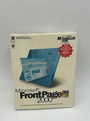 Microsoft FrontPage 2000CD-ROM/Windows 95 98 NT 2000*BRAND NEW SEALED-VINTAGE • $19.49