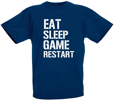 Eat Sleep Game Restart T-Shirt Gifts For Boys Son Teens Birthday Gift Ideas • £8.99