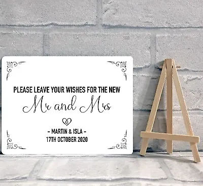 £7.45 • Buy A5 Guest Book Wish Tree Personalised Metal Sign For Wedding - Various Colours